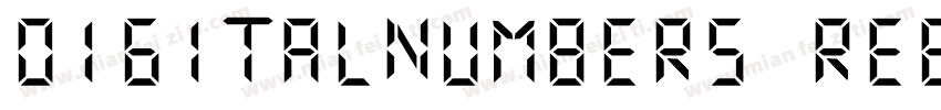 DigitalNumbers Regularttf字体转换